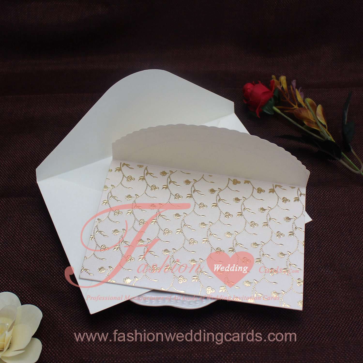 Modern Nice Foil Emboss Wedding Invitation Wordings